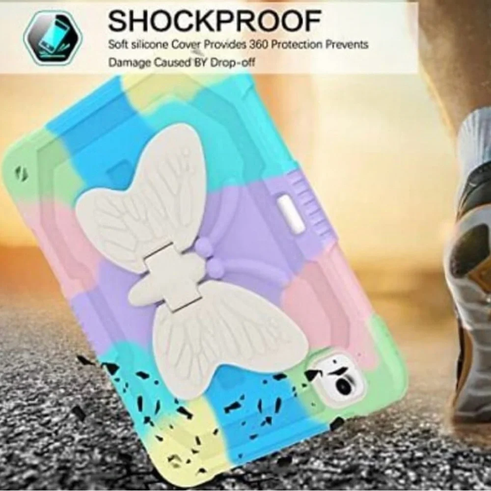Colorful Tablet Case with Butterfly Design